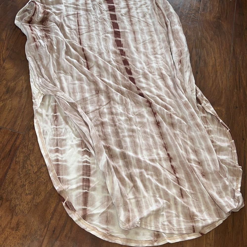 Size small maxi T-shirt dress! Super cute maroon and white colors! - Picture 3 of 4